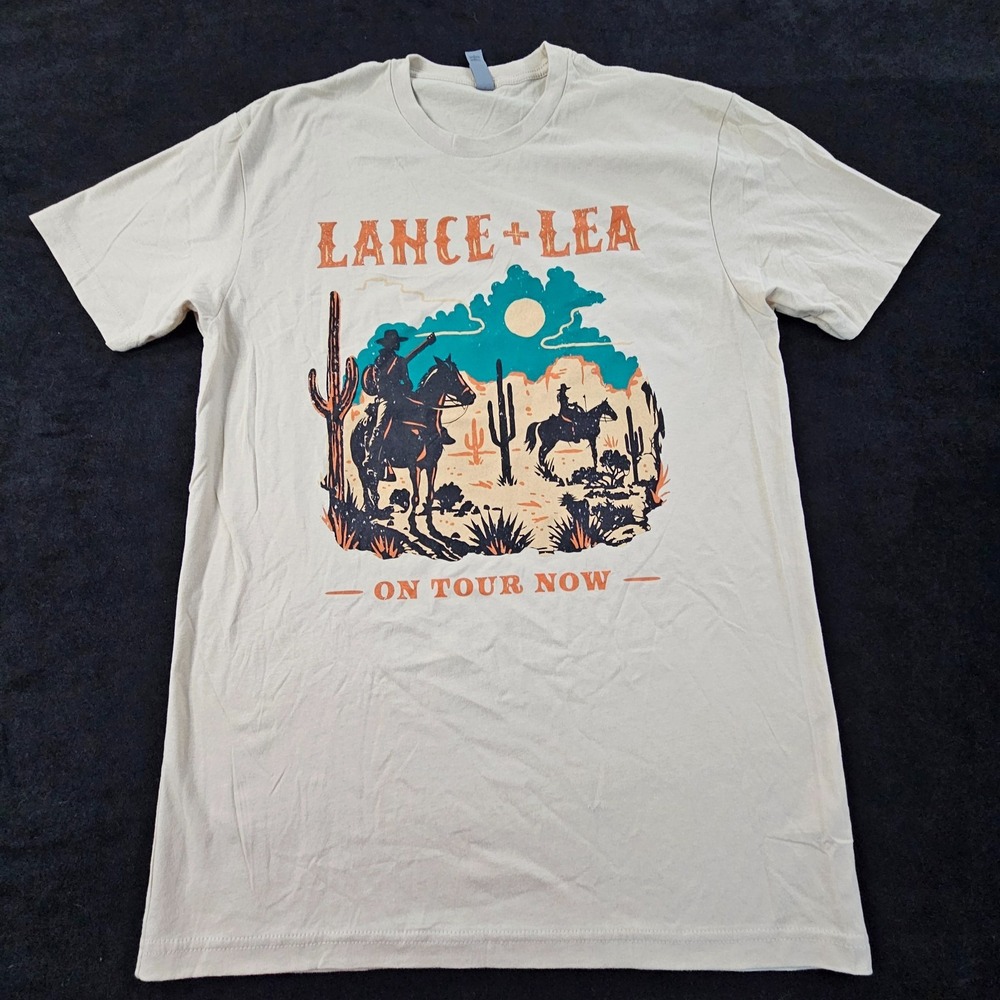 Lance + Lea Honky Tonk Highway Tour 2023 Beige Short Sleeve T-Shirt Adult M